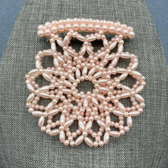 Vintage | Accessories | Handmade Pink Beaded Hair Clip As Is  display picture 1